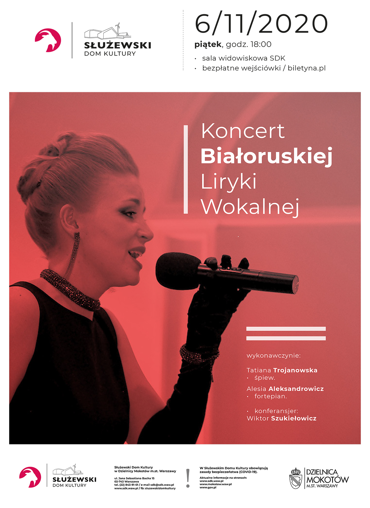 Plakat przedstawia wokalistkę Tatianę Trojanowską.