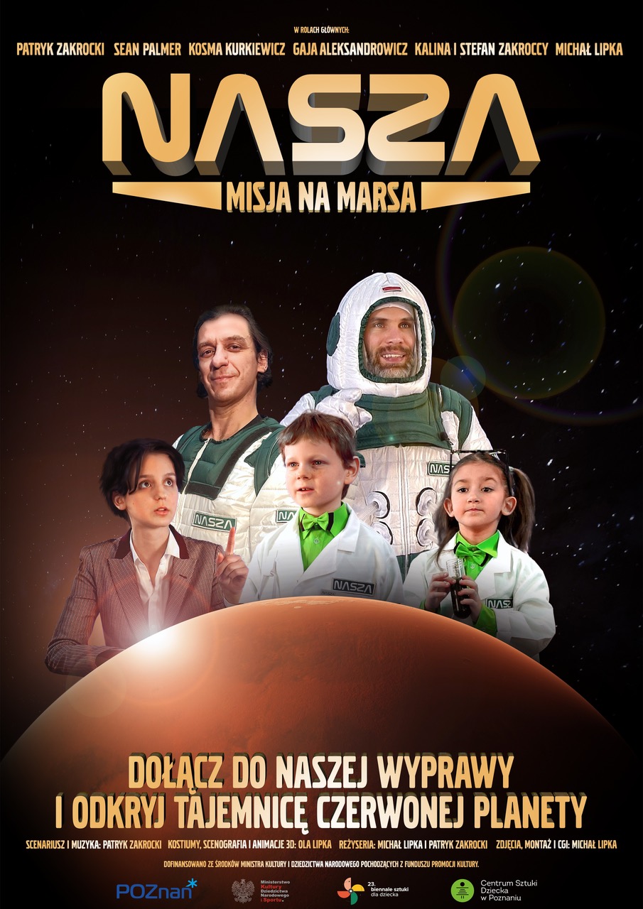 Grafika przedstwia plakat Nasza misja na Marsa.